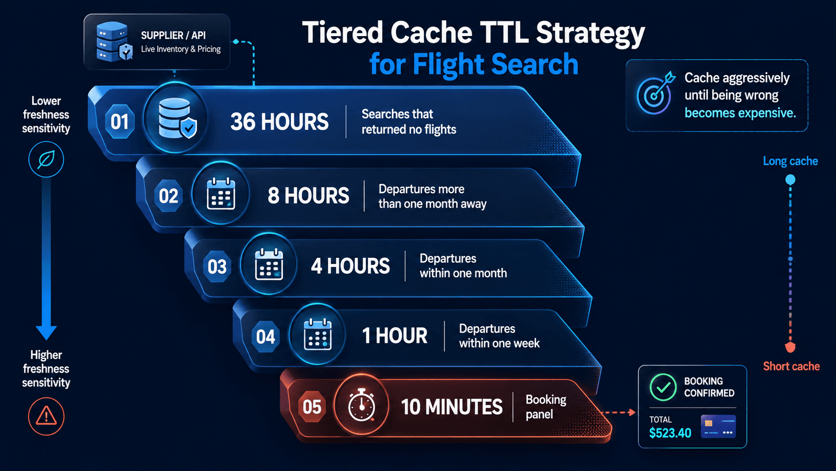 Travel Cache TTL Strategy for Flight Search